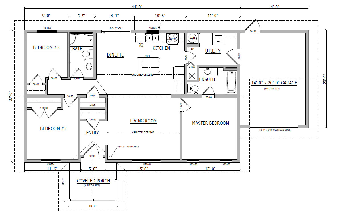 Affordable Housing Sicamous- Floorplan A by Modulux Design Ltd.
