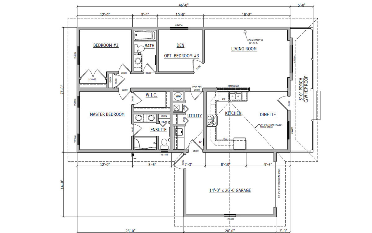 Affordable Housing Sicamous- Floorplan D by Modulux Design Ltd.